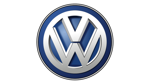 Volkswagen Logo auf der Windschutzscheibe